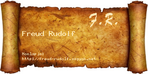 Freud Rudolf névjegykártya