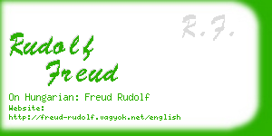 rudolf freud business card